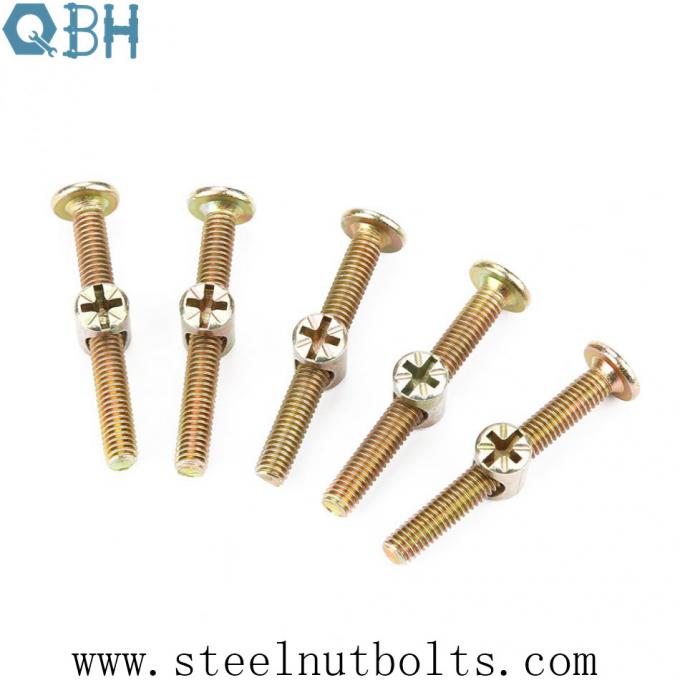 DIN Length 50mm M6 Carbon Steel Connector Bolts  with nuts For Furniture 3