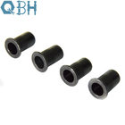 QBH Carbon Steel Black Rivet Nuts with Flat Head Knurled Body