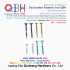 QBH ZP Plain HDG Black Carbon Stainless Steel Self Tapping Self Drilling Saw Thread Screws