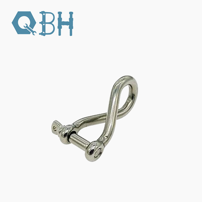 Marine Twisted Long D Shackle Forged 316 Stainless Steel