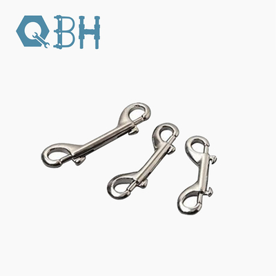 Stainless Steel 304 Double End Bolt Clips 100mm Heavy Duty Snap Hook For Pet Chain