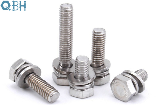 Combination Screw Hexagon Head Bolt Stainless Steel 304 316 Single Coil