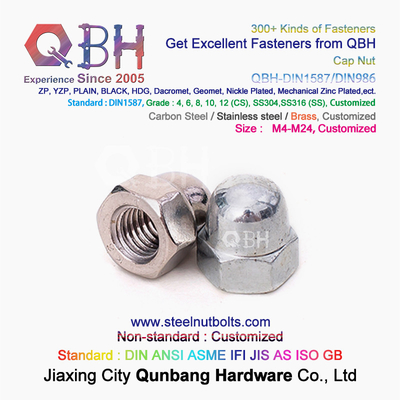 QBH Cold Forging Cl 4/6/8/10/12 Carbon Stainless Steel Domed Cover Cap Acorn Locked Nut Auto Car Fasteners
