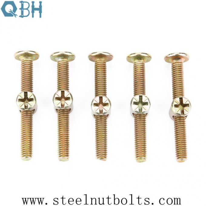 DIN Length 50mm M6 Carbon Steel Connector Bolts  with nuts For Furniture 2