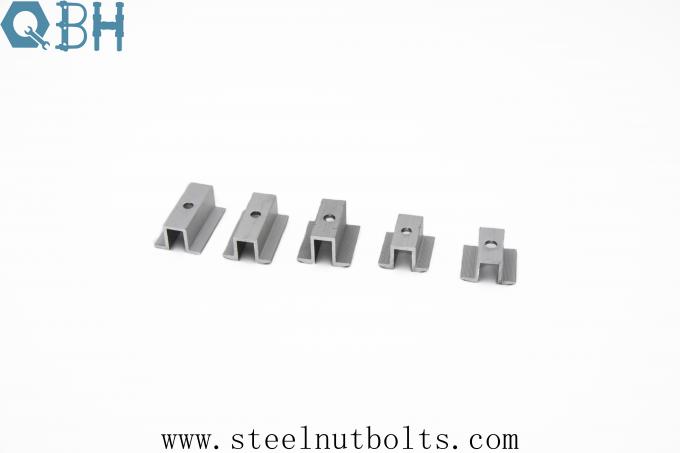 Photovoltaic Industry Anodized 6005-T5 Aluminum SUS304 Middle Clamp 1