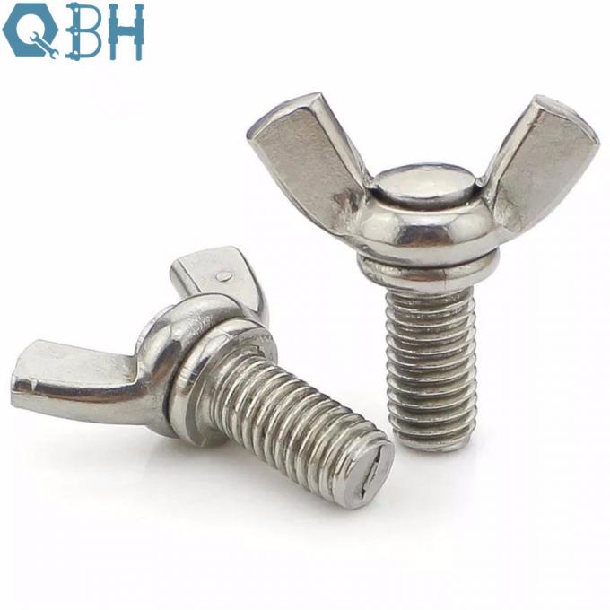 Rounded 304 316 Stainless Steel Wing Screws DIN 316 0
