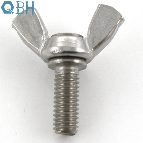 Rounded 304 316 Stainless Steel Wing Screws DIN 316 4