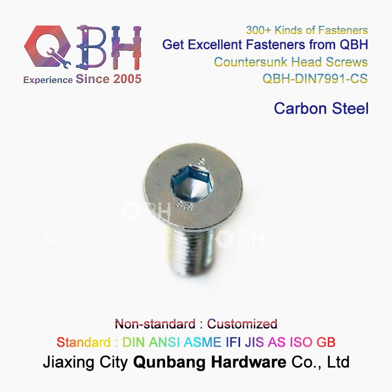 Qbh DIN7991 Ss SUS 304/316 Stainless Steel Cks Countersunk Hex Socket Sink Head Screw