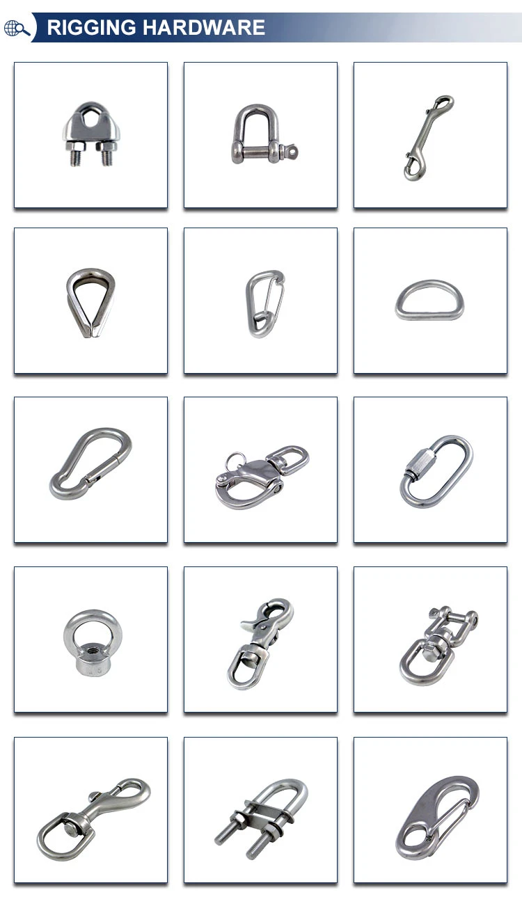 Stainless Steel Lifting Safety Captive Pin Long D Shackle Ss European Type Long Dee Shackle
