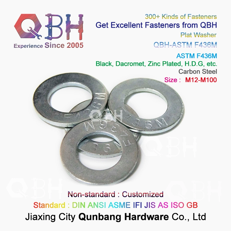 10%off Qbh DIN 127 a B High Quality Zp Yzp Black HDG Zinc Carbon Stainless Steel ASTM F436m Flat Plain / Spring Washer
