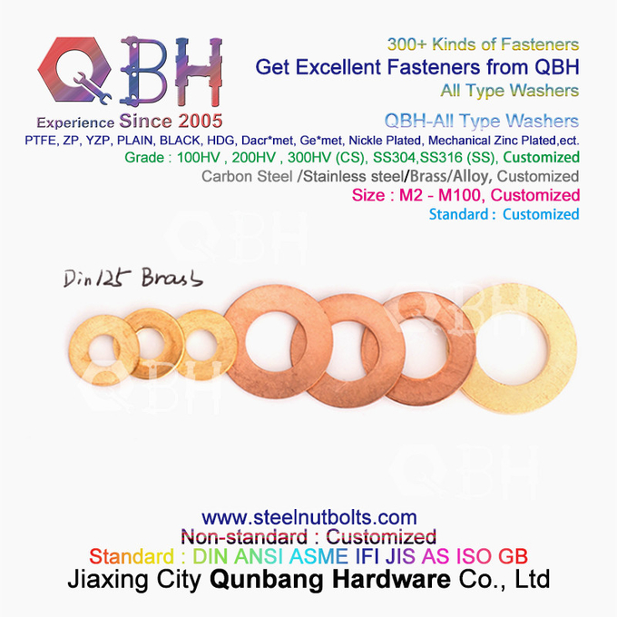 QBH DIN125 DIN127 F436 F436M F959 F959M DIN434 DIN436 NFE25-511 All-Type Flat Spring Tapered Toothed Round Square Washer 2
