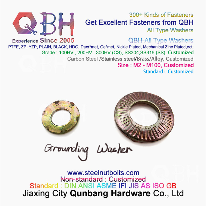 QBH DIN125 DIN127 F436 F436M F959 F959M DIN434 DIN436 NFE25-511 All-Type Flat Spring Tapered Toothed Round Square Washer 10