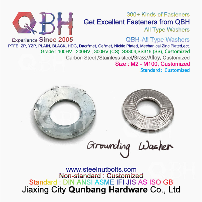 QBH DIN125 DIN127 F436 F436M F959 F959M DIN434 DIN436 NFE25-511 All-Type Flat Spring Tapered Toothed Round Square Washer 8