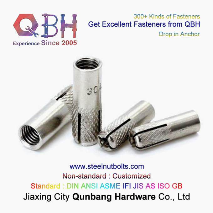 QBH GB /T 22795 (NP) - 2008 M6-M20 SS304 SS316 Stainless Steel Drop In Expansion Anchor 1