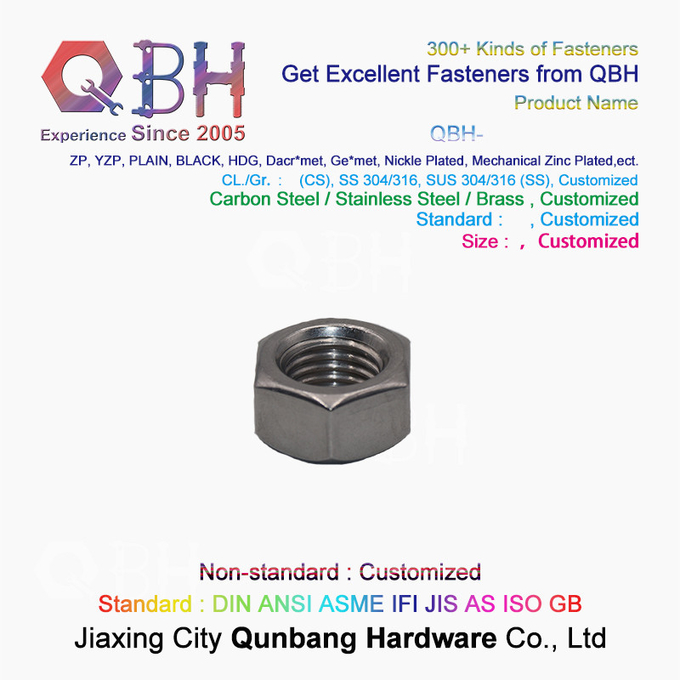 BS 916 304 316 Stainless Steel Hexagon Nuts 1
