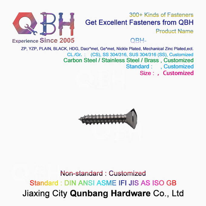 Self Tapping Cross Countersunk Head Screws M3-M5 304 Stainless Steel 1