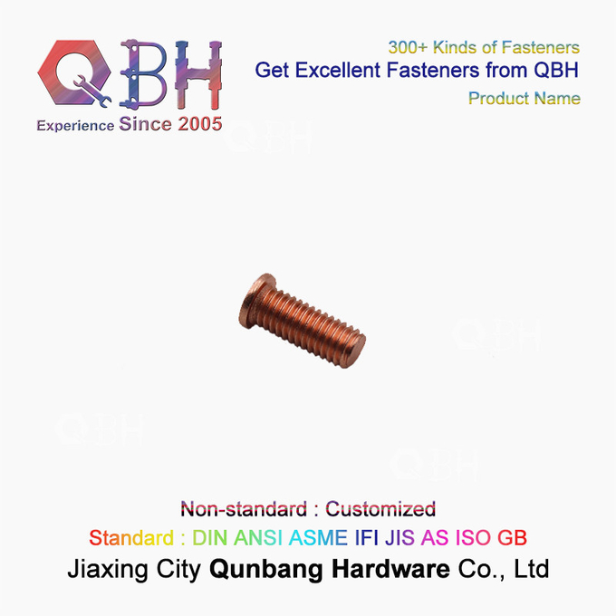 Copper Plated Welding M3 Stainless Steel Hex Head Bolts Din hex flange bolt 0