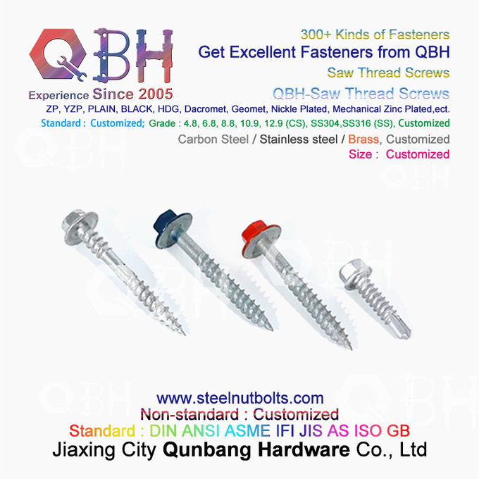 QBH Color Zinc Plated Hex Socket Groove Big Flat Head Self-Drilling Screw 2